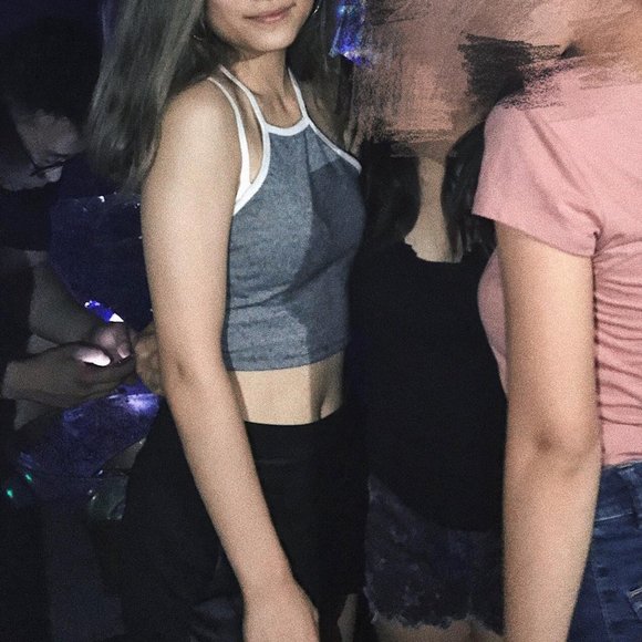 Zara salt & pepper speckled cropped racerback halter cami tank top - Picture 3 of 4